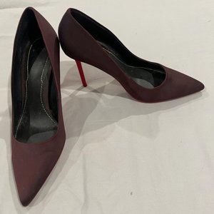 Zara Purple Heels with Red bottoms